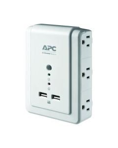 APC P6WU2 6-Outlet SurgeArrest Surge Protector Wall Tap with 2 USB Ports