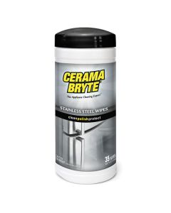 Cerama Bryte 48635 Stainless Steel Cleaning Wipes, 35-ct