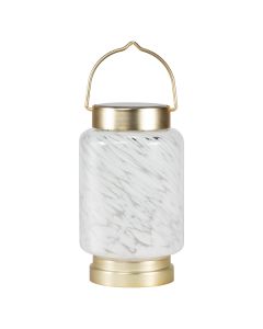 Allsop Home Garden 32408 Cylinder Boater's Glass Solar Lantern